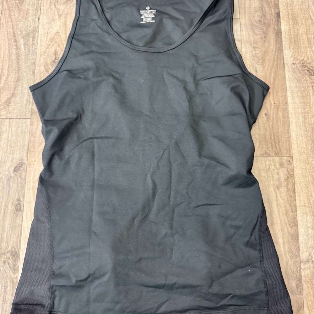 Tommie Copper Womens XL Compression Tank Top Black Copper Infused Athletic Shirt